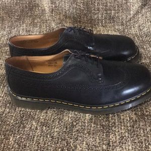Dr. Martens Aztec Shoes in Black Leather